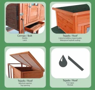 Gallinero Madera Madison Marrón/Verde 71x193x103