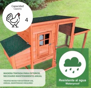 Gallinero Madera Madison Marrón/Verde 71x193x103