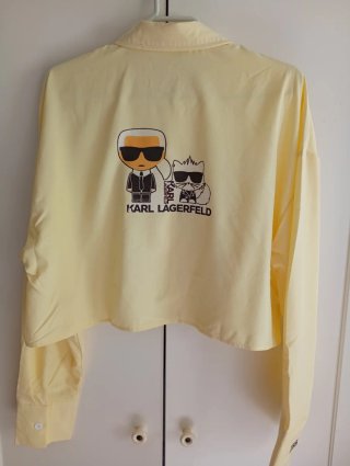 Camisa Karl Lagerfeld Mujer Corta Amarilla