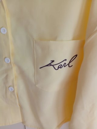 Camisa Karl Lagerfeld Mujer Corta Amarilla
