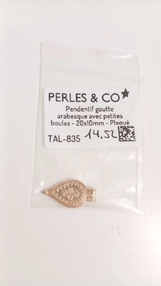 Lote abalorios chapados en oro Perles&Co.