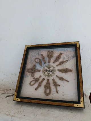 Reloj de pared con nudos marineros