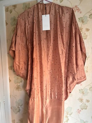 Vestido joya dorado y rosa