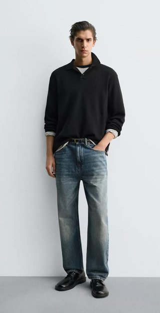 Polo Punto Soft - Color Negro - Talla XL