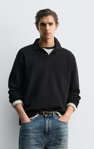 Polo Punto Soft - Color Negro - Talla XL