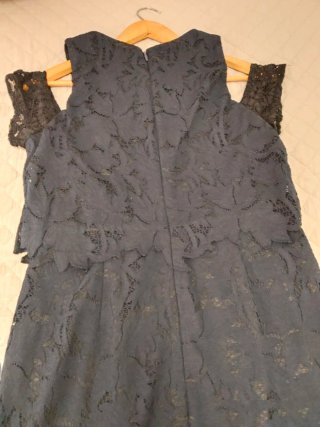 Vestido Azul y negro Encaje Asos Mujer