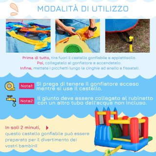 Castello Gonfiabile Bambini con Scivolo e Canestro