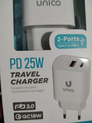 Cargador Unico PD 25W Travel Charger