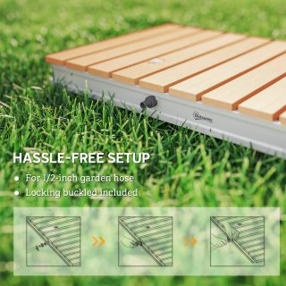 Doccia da Giardino Portatile in Legno 70x55 cm