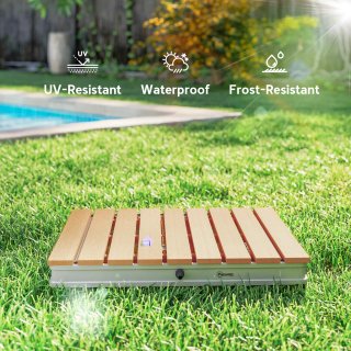 Doccia da Giardino Portatile in Legno 70x55 cm