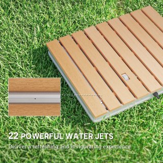 Doccia da Giardino Portatile in Legno 70x55 cm