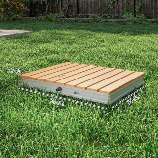 Doccia da Giardino Portatile in Legno 70x55 cm