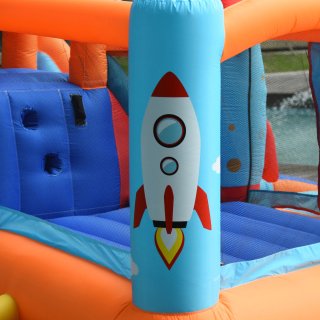 Castello Gonfiabile con Scivolo Vasca e Trampolino