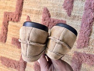 Mocasines Zara Piel Beige y Marrón