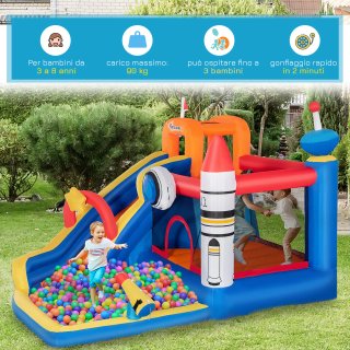 Gioco Gonfiabile Spazio 3-8 Anni con Borsa e Toppe