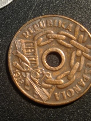 Moneda 25 Céntimos España 1938