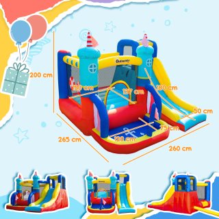 Castello Gonfiabile 4 in 1 Bimbi 3 8 Anni Piscina
