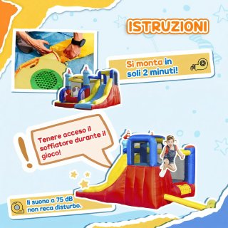 Castello Gonfiabile 4 in 1 Bimbi 3 8 Anni Piscina