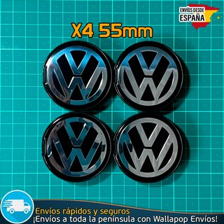 4 Tapacubos Volkswagen 55mm Tapa Buje 6N0601171