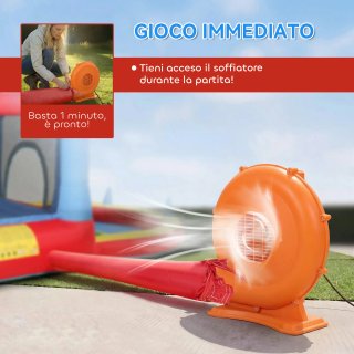 Castello Gonfiabile per Bambini con Trampolino