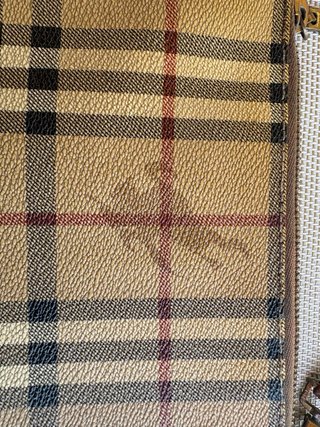 Bolso Burberry Vintage Cuadros Marrón Beige