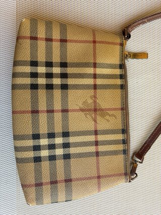 Bolso Burberry Vintage Cuadros Marrón Beige