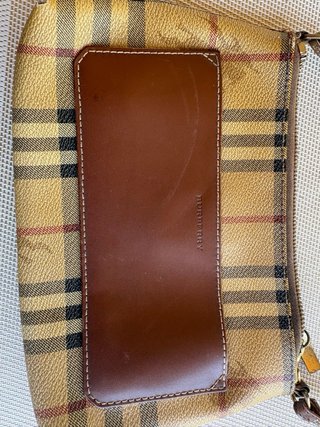 Bolso Burberry Vintage Cuadros Marrón Beige