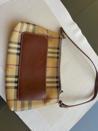 Bolso Burberry Vintage Cuadros Marrón Beige