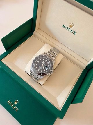 Rolex Submariner Negro/Plateado