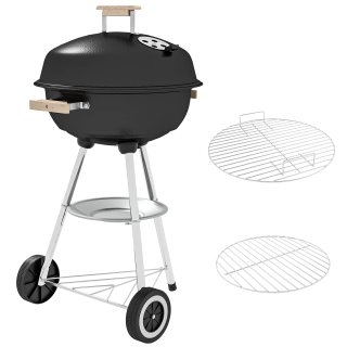 Barbecue a Carbonella con Griglia in Acciaio Nero