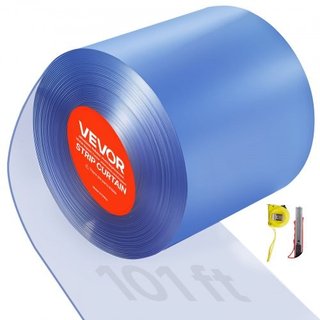 Cortina de tiras de PVC transparente, 30.8 m de lo