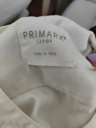 Camisa blanca manga corta cuello mao