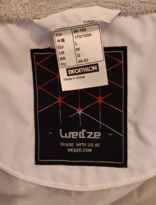 Chaqueta de esquí Quechua blanca