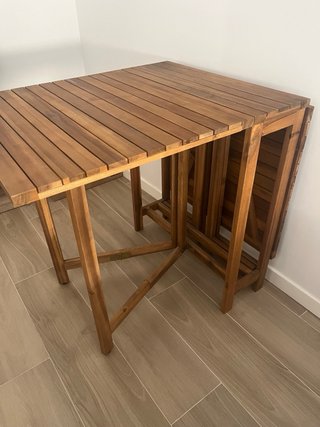 Mesa plegable madera exterior