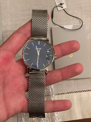 Reloj Cluse Hombre Azul y Plateado