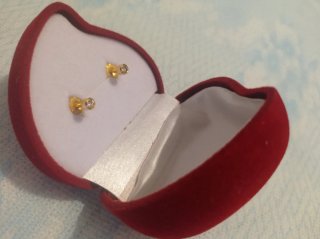 Aretes de oro 14K para niña o mujer