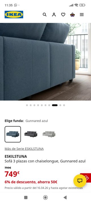 Divano modulare Ikea blu
