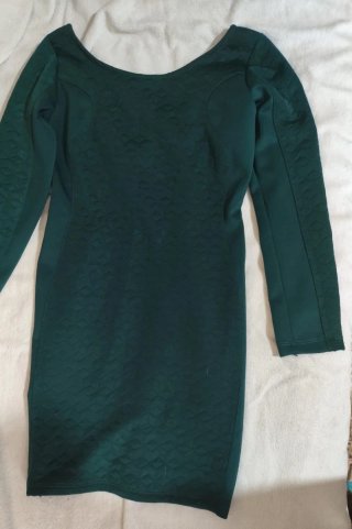 Vestido verde manga larga