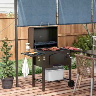 Barbecue da Giardino con Ruote e Affumicatore
