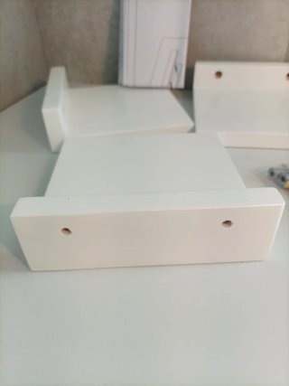 Juego 3 Estantes Flotantes Madera Blancos