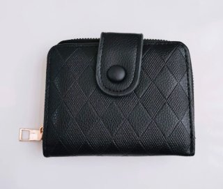 Monedero acolchado negro