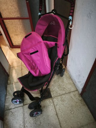Silla de paseo rosa Asalvo plegable