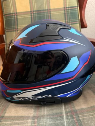 Casco Moto Shiro Talla M Azul