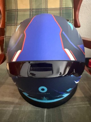 Casco Moto Shiro Talla M Azul