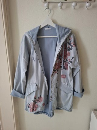 Parka floral talla única