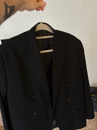 Traje negro americana y pantalón