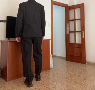 Traje negro americana y pantalón