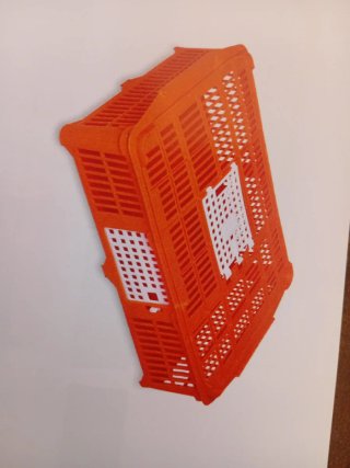 Jaula transporte pollitos/codornices naranja