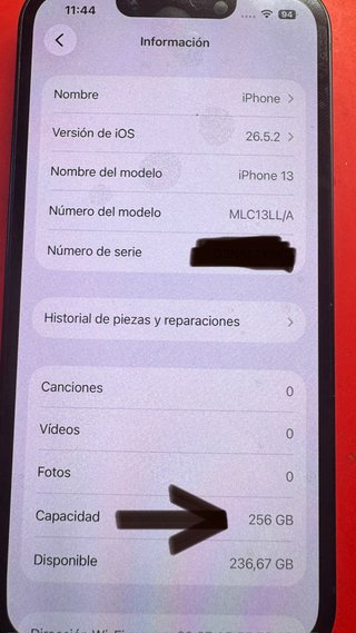 IPHONE 13  256GB (CON GARANTÍA)