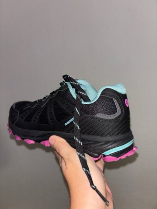 Zapatillas Trekking Mujer Mountain Pro Negras/Rosa
